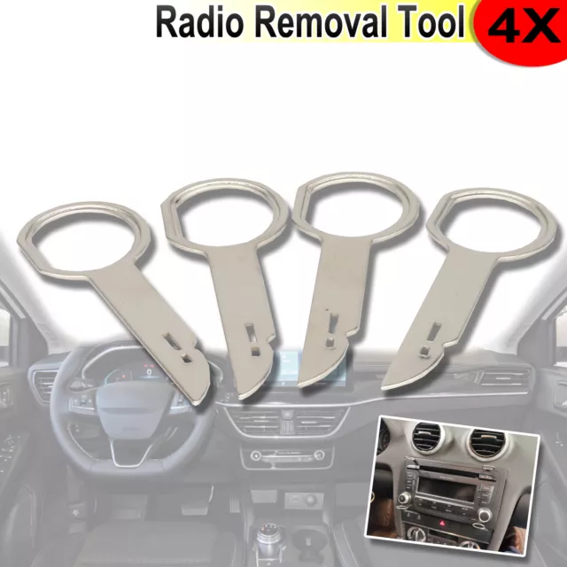 4pcs Auto CD Stereo Radio Removal Key Release Tool For Ford Focus Fiesta C-Max