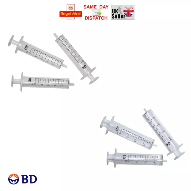 1x - 20x --> 10ml & 20ml BD SYRINGES STERILE INK REFILL DISPENSING GARDEN GARAGE