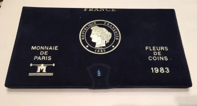 Fdc Tres Rare Coffret Fleur De Coins Complet De 1983 @ Qualite @ Petit Tirage !!