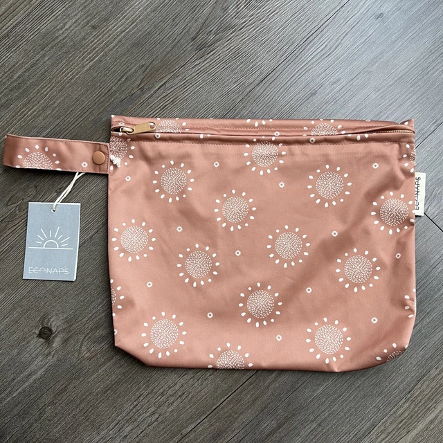 ECONAPS Baby Travel Bamboo Mid Wet Bag Diaper Earth Dreaming NWT Waterproof