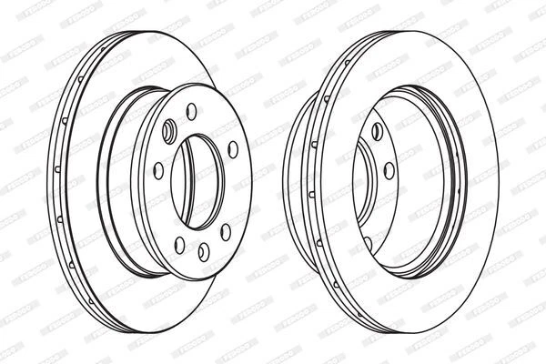 2x FERODO Disque de frein Disques de frein FCR228C pour MULTICAR pour Fumo 77mm
