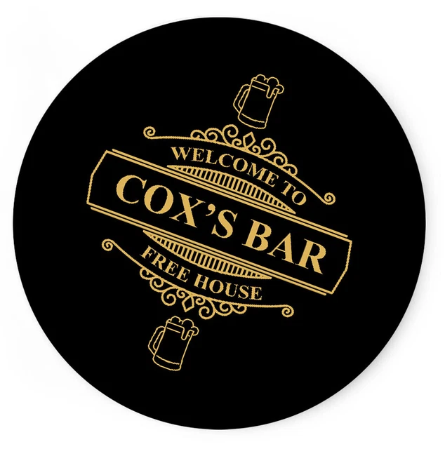 Personalisiert beliebiger Name Bar Untersetzer Bier Zuhause Pub Café Anlass Geschenkidee 11