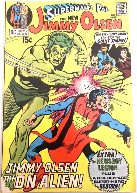 Superman's Pal Jimmy Olsen # 136.  Bronze Age 1971. Jack Kirby-Art. Fn+ 6.5
