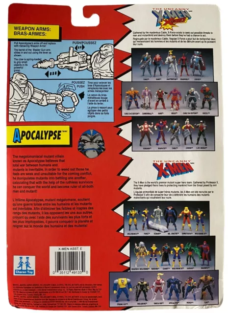 Marvel Uncanny X-Men Apocalypse 1993 Rare Charan Toy French Variant Figure NEW 2