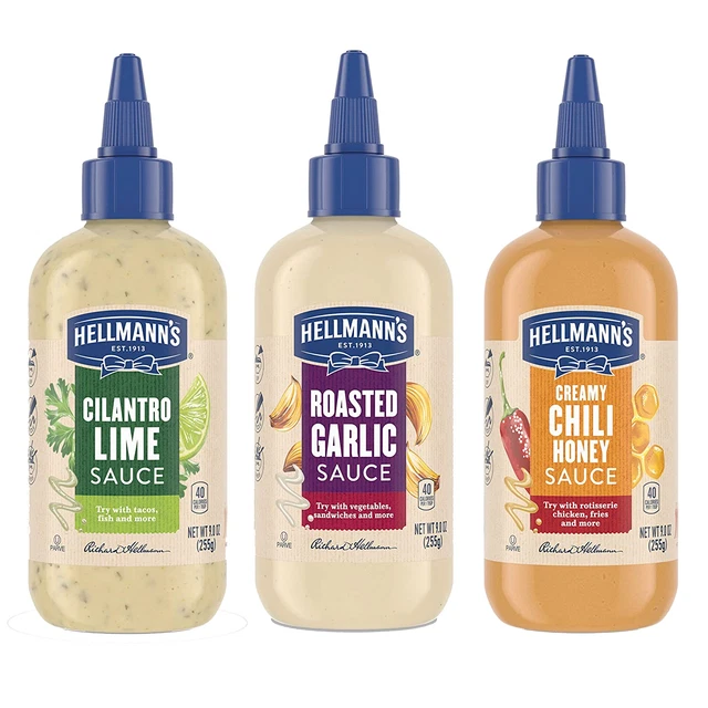 Hellmann'S Drizzle Sauce for an Exciting Condiment, Dip, Drizzle and Dress Mixed