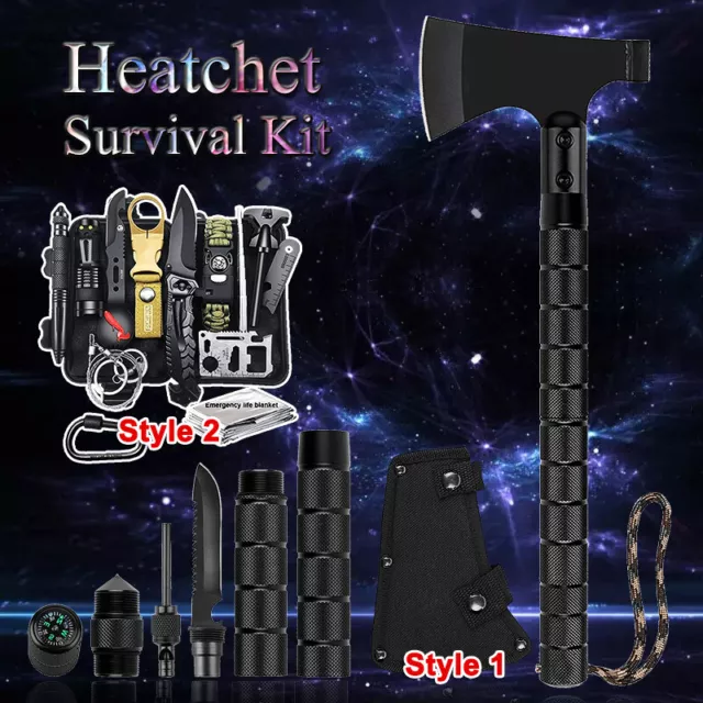 Tomahawk Jagd Axt Outdoor Außen Notfall Survival Kit Set Gear Camping Multitool