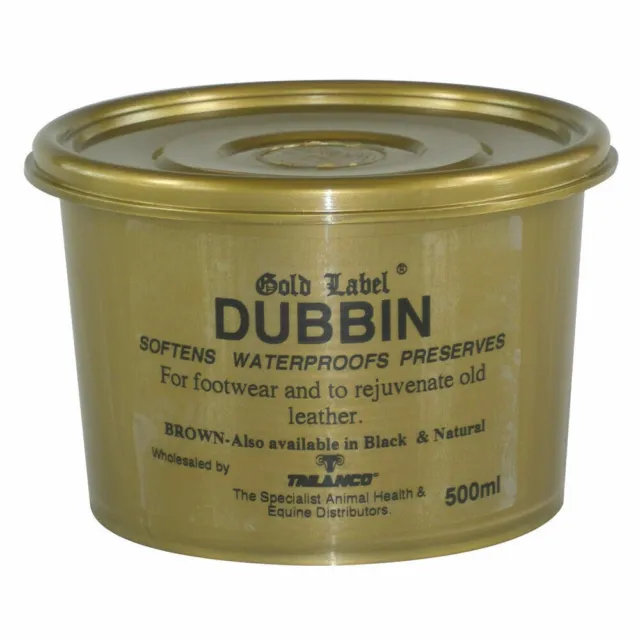 Gold Label Dubbin Waterproofs Softens Leather - 200g, 500g - Black, Brown, Natur