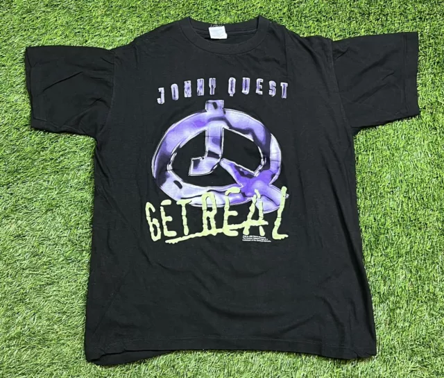 VTG 90's Jonny Quest Get Real Cartoon Network Single Stitched T-Shirt Men's S