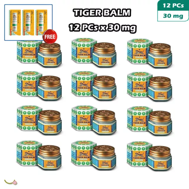 White Tiger Balm BIG SIZE 30G x 3, 6, 12 Super Strength Pain Relief Ointment Her