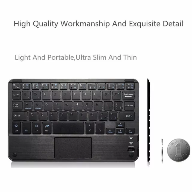 Slim Bluetooth Wireless Keyboard with Touchpad Mouse For Android Windows Mac