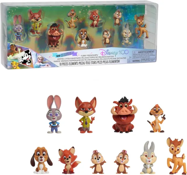 NEW Disney100 Years of Furry Friendships Collection Limited Edition 10 Figures