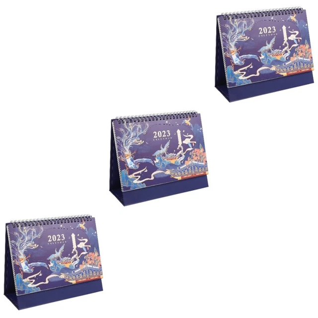 3 Count Decorazione Del Calendario Desktop Scrivania Programmato Ufficio Tavolo