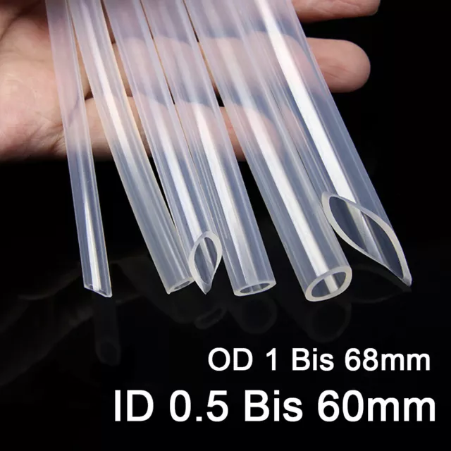 Klar Silikonschlauch Siliconschlauch Milchschlauch ID 0.5-60mm lebensmittelecht