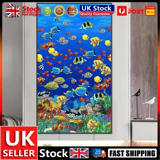 5D DIY Full Round Drill Diamond Painting Ocean Fish Home Decoration Art Craft UK