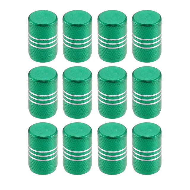 12 Pcs Voiture Vanne Poussière Capuchonuchons Roue Vannes Antipoussière Vert