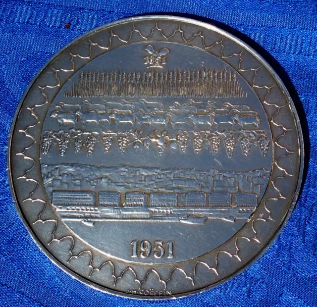 MEDAILLE  EN ARGENT Ier TITRE CENTENAIRE DE LA BANQUE D ALGERIE & TUNISIE