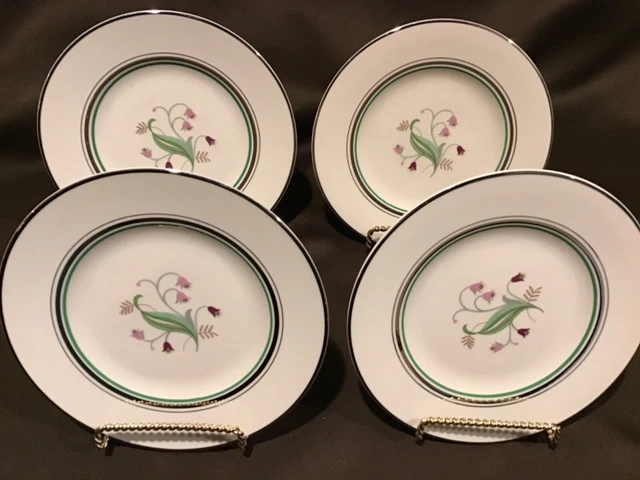 Elegant Set Of 4 Old Ivory Syracuse China OPCO Coralbel 7” Dessert/Bread Plates