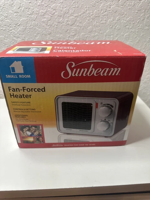 SUNBEAM FAN FORCED Heater With 1-Touch Electronic Thermostat Model SFH442  +Box $24.99 - PicClick