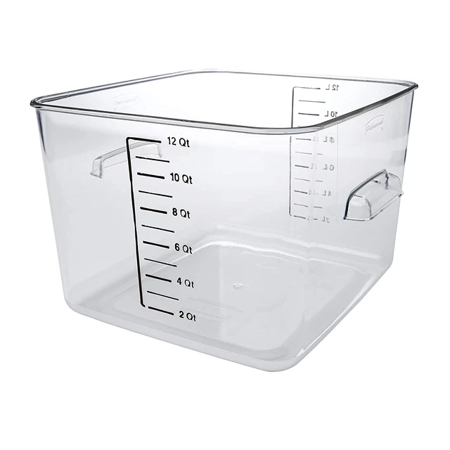 Rubbermaid Commercial Products, Plastic Space Saving Square Food Storage Contain