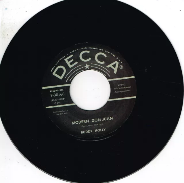 BUDDY HOLLY - MODERN DON JUAN / YOU ARE MY ONE DESIRE (50s Rockabilly) Repro