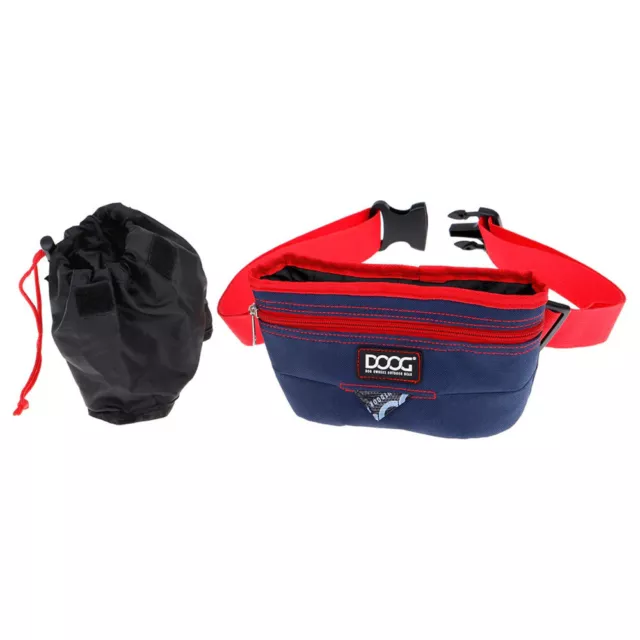 DOOG Traiter Pouch - Sac de Snack / Friandise Large Bleu Marine/Rouge