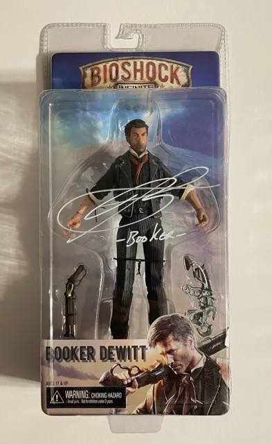 Troy Baker Signed Bioshock Infinite Booker Dewitt Figure Autograph JSA COA