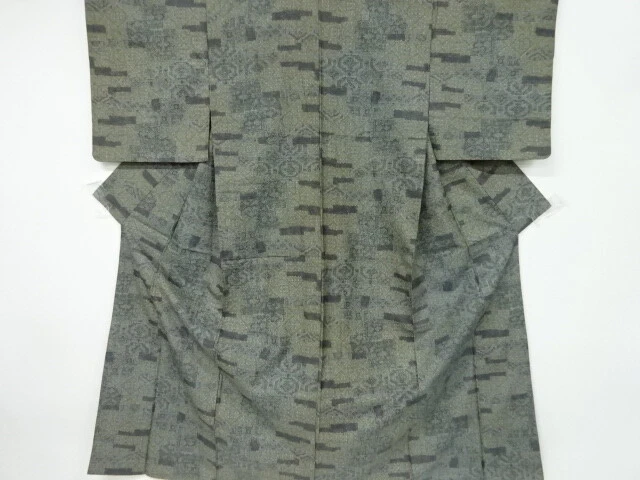 6757748: Japanese Kimono / Vintage Omeshi Kimono / Nishijin-Ori / Woven Abstract