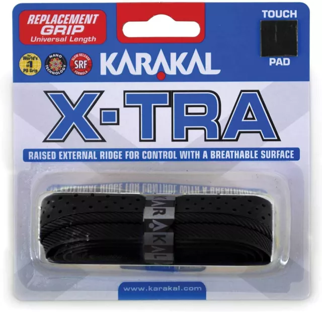 Karakal X-TRA Replacement Grip - Black - Tennis - Badminton - Squash Grips