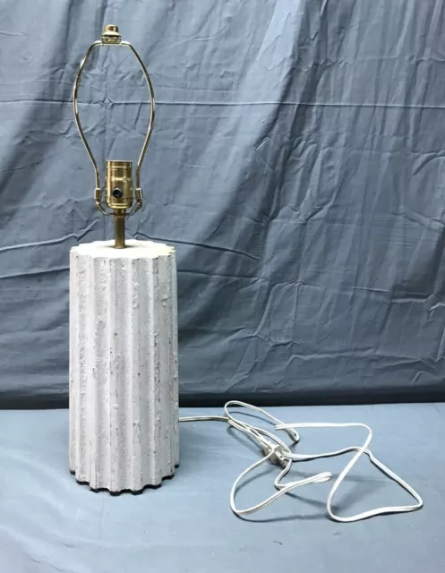 Antique Vintage 12" Chunky Old Fluted Wood Column Shabby Lamp Chic Old 1262-22B
