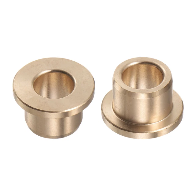 2pcs Flange Bearing Sleeve 12mm x 18mm x 15mm Bronze Self-Lubricating Bushings