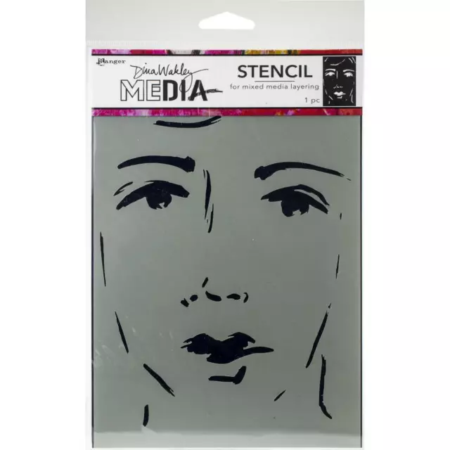 Dina Wakley Media Stencils 9”X6” - She Sees