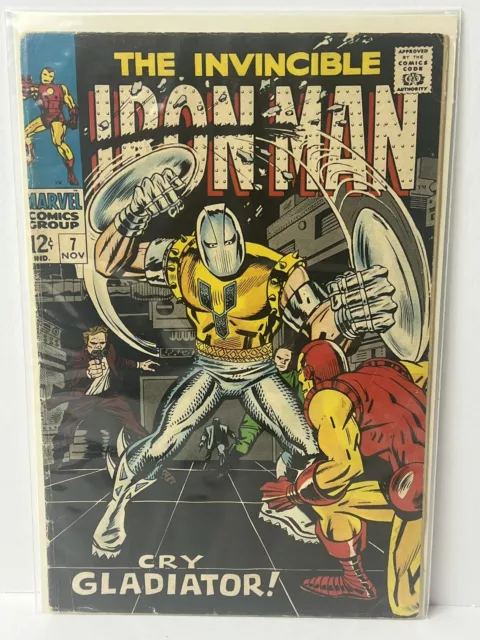 The Invincible Iron Man #7 Marvel Comics 1968 Silver Age, Boarded
