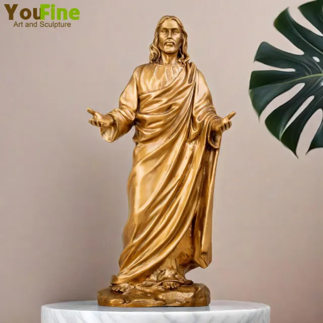 Bronze Jesus Christ Blessing Statue Bronze Jesus Sculpture For Home Church Decor