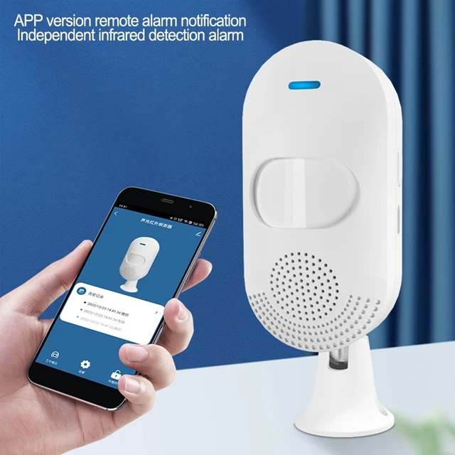 Aplicación Tuya compatible con sensor de movimiento WiFi alarma batería respaldo mascota inmune