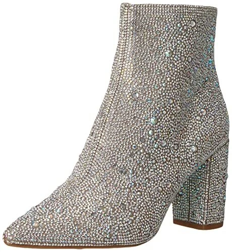 Betsey Johnson Blue Women's Cady Ankle Boot Rhinestone 8