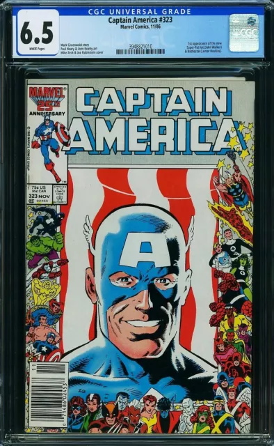 Captain America 323 CGC GRADED Key 1st App John Walker Super-Patriot Newstand 1
