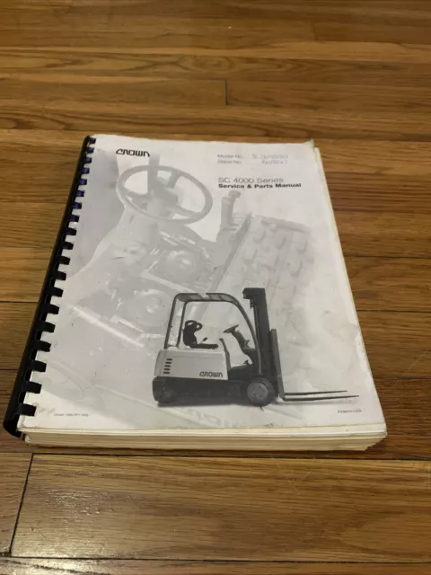 Crown Forklift PE 4000 Series Service and Parts Manual OEM Free Shipping
