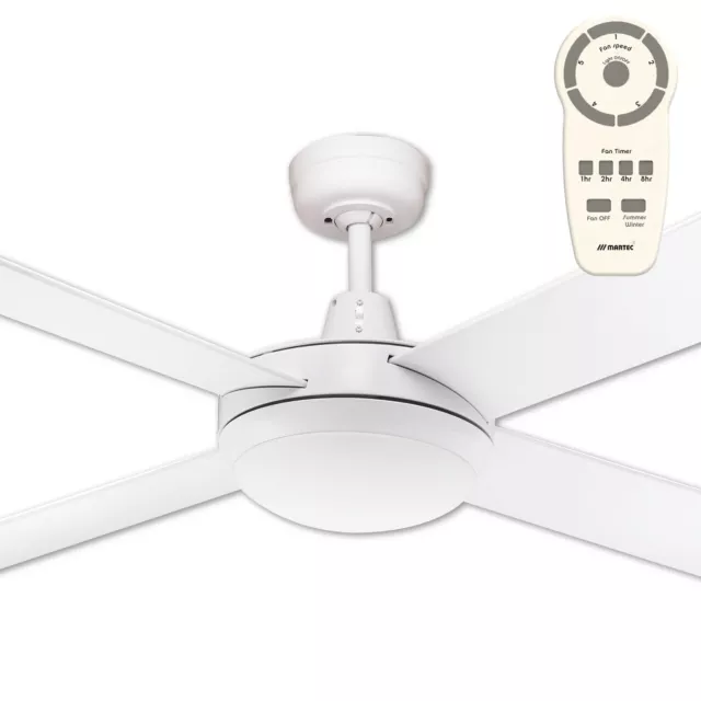 Martec Lifestyle DC 52" Ceiling Fan With 24W LED Light & Remote | White | NEW!