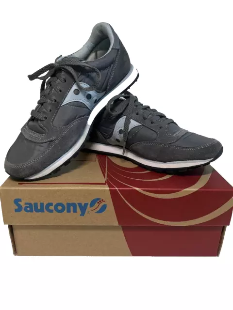 Saucony Jazz LowPro Running Shoes Sneakers Womens Size 8 Gray/Blue W/Box