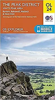 Premium The Peak District OS Explorer Map OL24 The Peak District White Peak Are