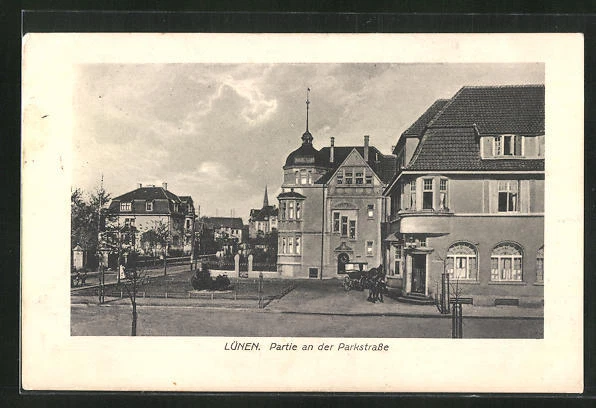 AK Lünen, Partie an der Parkstraße 1917