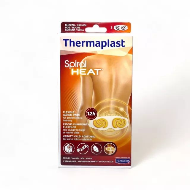 3x Thermaplast Spiral Heat Wärmepflaster / Flexible Wärme-Pads - Gesundheit, NEU 3