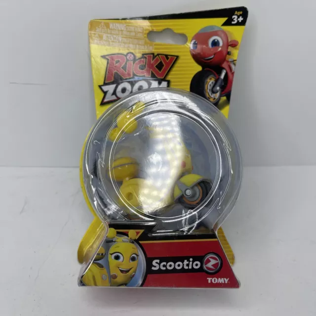 RICKY ZOOM -Scootio 3" Yellow Motor Bike Figure Toy NIP