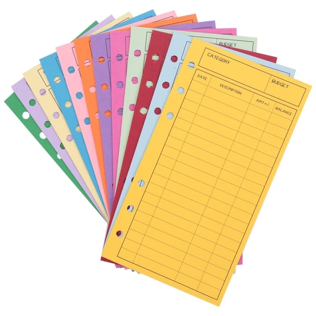 12 buste economiche, sistema busta denaro carte, risparmio denaro, vari B5X7
