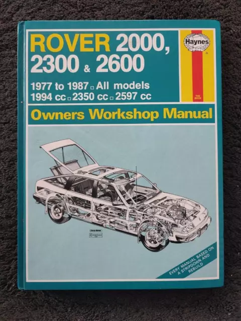 Rover SD1 2000 2300 2600 1977-1987 Haynes Owners Workshop Manual