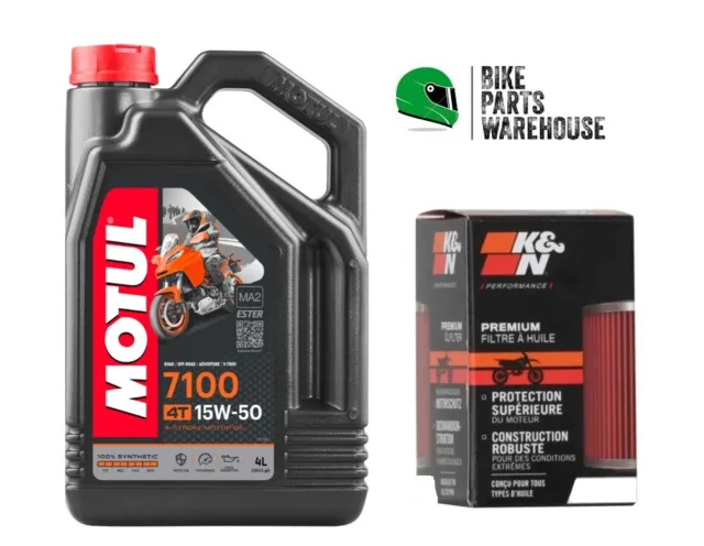 Oil & Filter Kit K&N For Ducati PANIGALE V4 S 2018-2021 Motul 7100 15W50