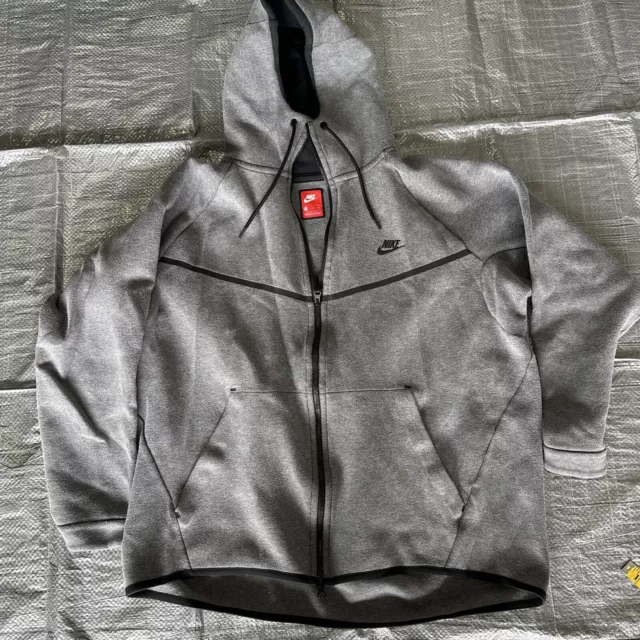 Nike Tech Fleece Windrunner Hoodie 805144-091 Heather Grey Men's Size 2XL