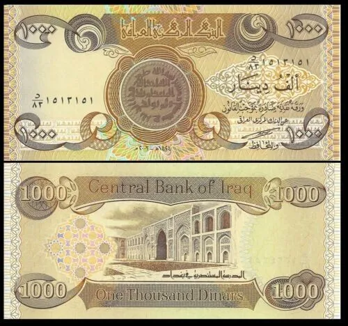 100,000 IRAQI DINAR (100) x 1000 NOTE UNCIRCULATED,SMALL DENOMINATION IQD!