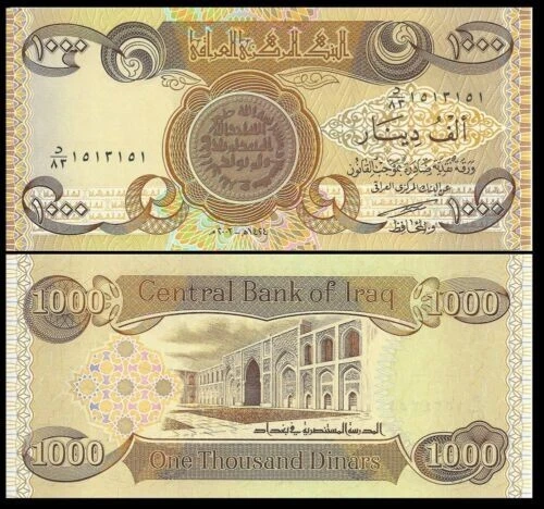 100,000 IRAQI DINAR (100) x 1000 NOTE UNCIRCULATED,SMALL DENOMINATION IQD!