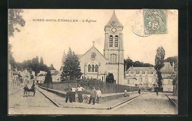 CPA Soisy-sous-Etiolles, l´Eglise 1907